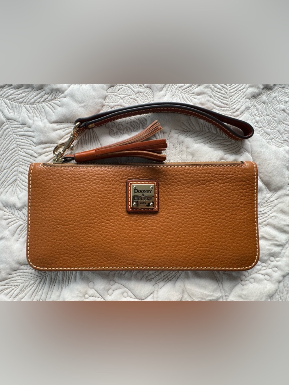 Dooney & Bourke Tatum Tan Leather Wristlet